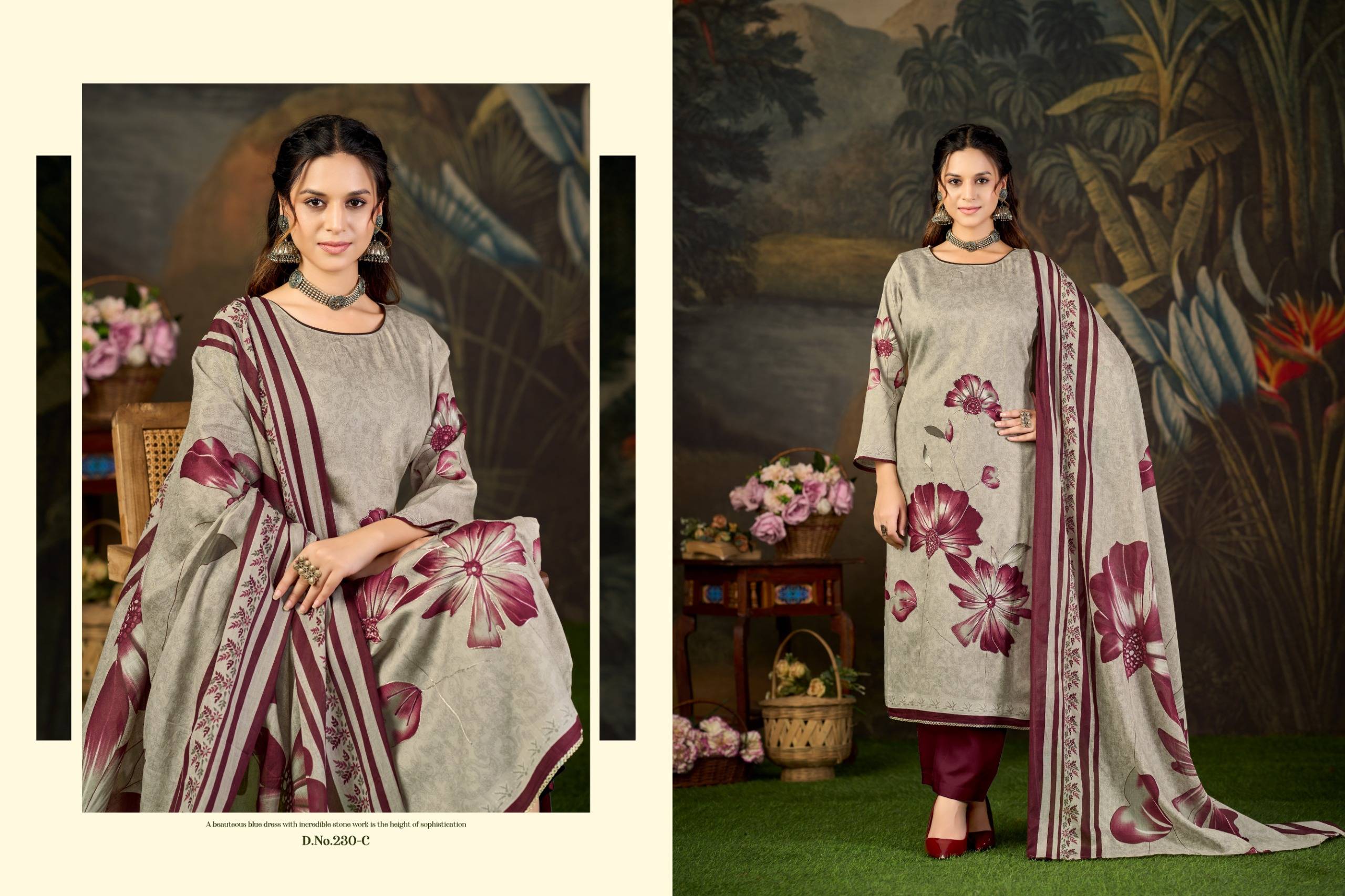 KAYKA by Azara 230-A To 230-D Series Stylish Beautiful Colourful Printed Pure Cotton Dresses At Wholesale Price